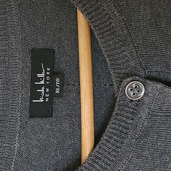 Nicole Miller, size XL, gray cardigan - Picture 2 of 5